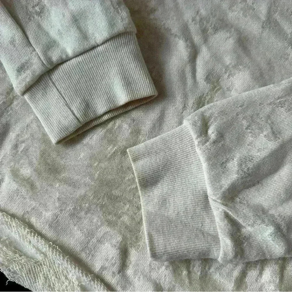 IRO Jeans Sudami Distressed Pullover Crew Neck Cropped Sweater Cream Beige Small - Picture 9 of 15